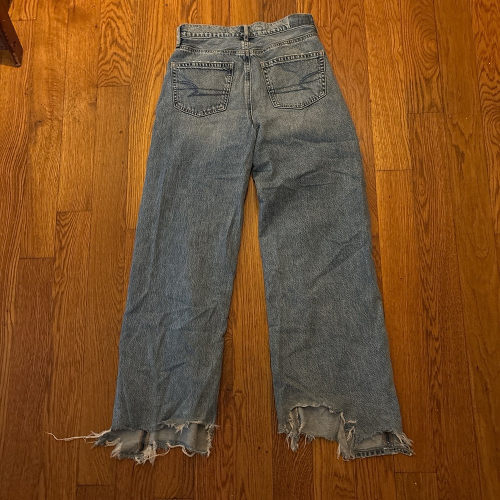 Women's Distressed Blue Jeans